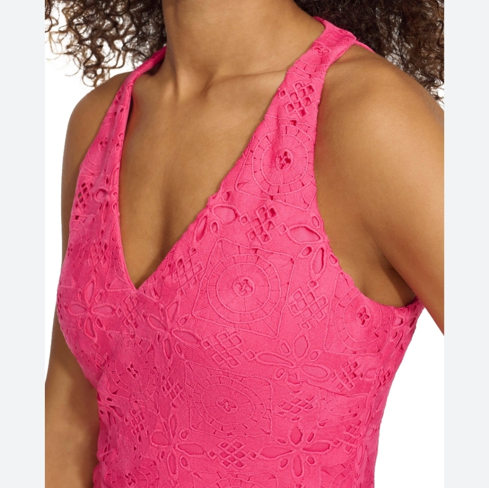 NWT SIENA | Pink Lace Halter Boho Midi Dress - Picture 3 of 11